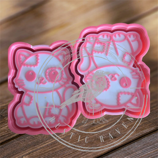 #316 Vents 3" Cat Kitten Patches Patch Pal Animal Freshie Mold Exclusive