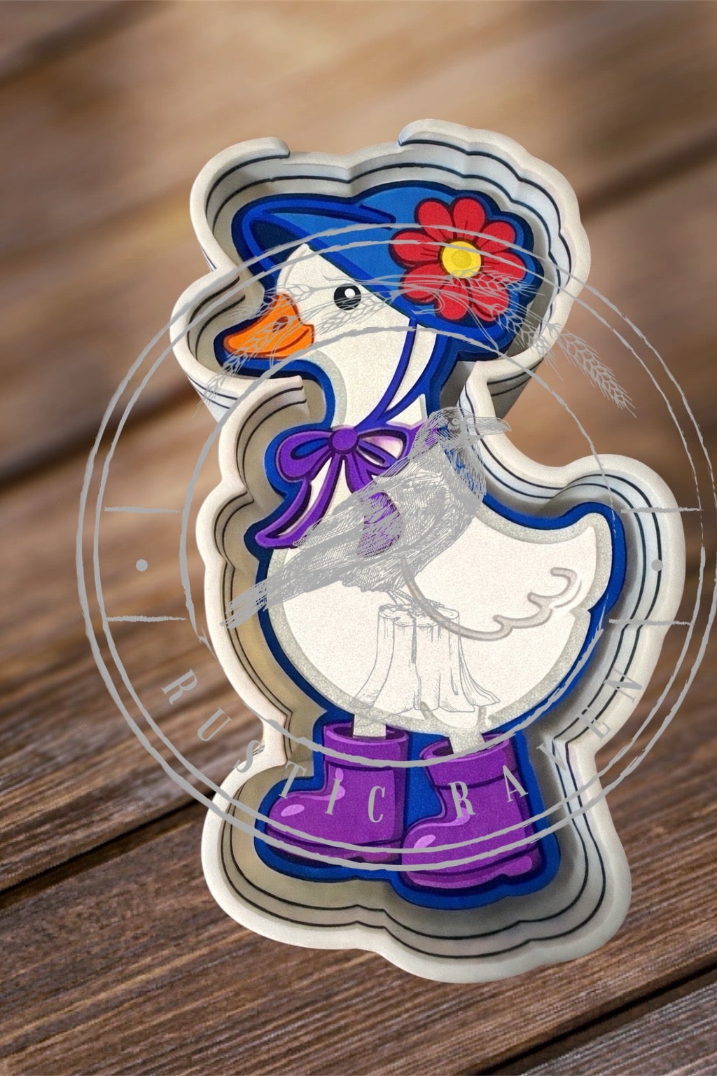 #233 Spring Goose Hat Duck Spring Prairie Flower Freshie Mold Exclusive