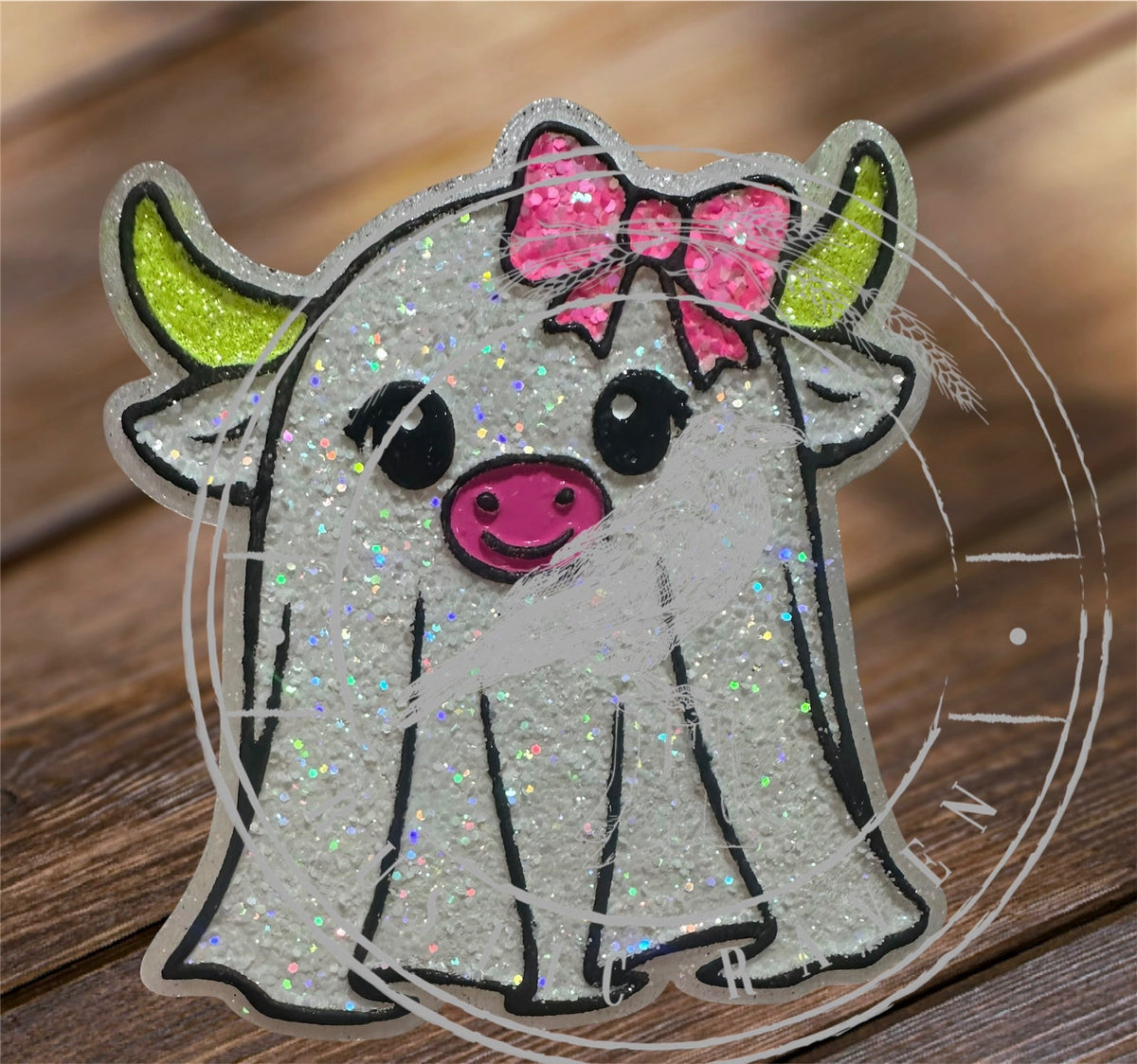 #397 Halloween Daisy Mae Cow Highland Ghost Freshie Mold Exclusive can be used with Leopard & Lace Cardstock