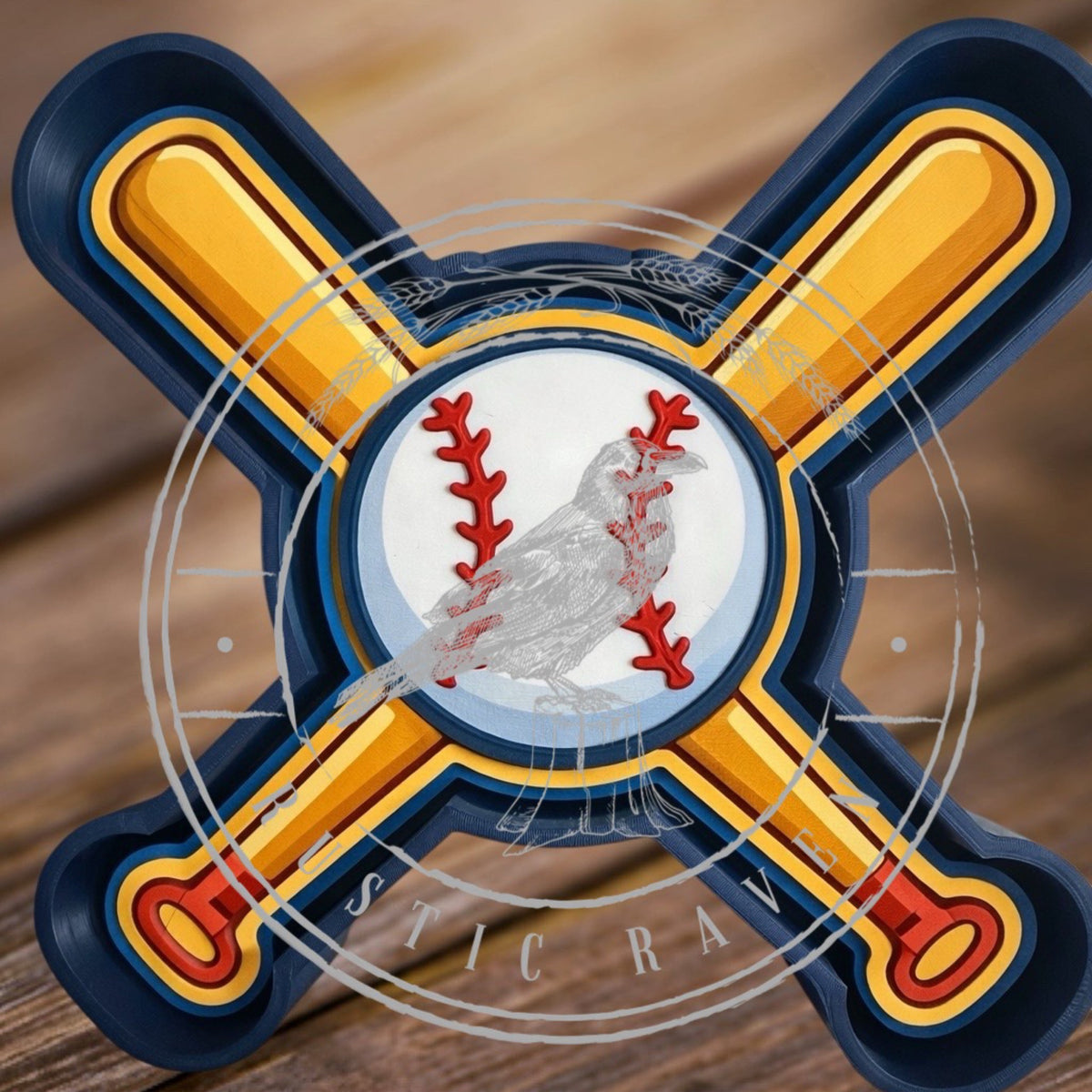 #283 GameDay Baseball Bat Ball Can Also Use 2" Cardstock Freshie Mold Exclusive