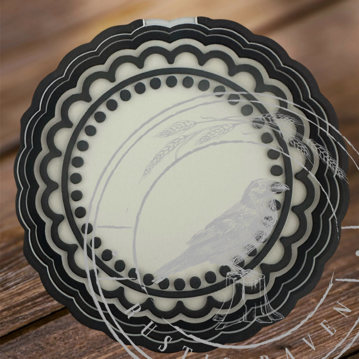 Scalloped Circle Fits 3" card stock can be used with Leopard & Lace Cardstock