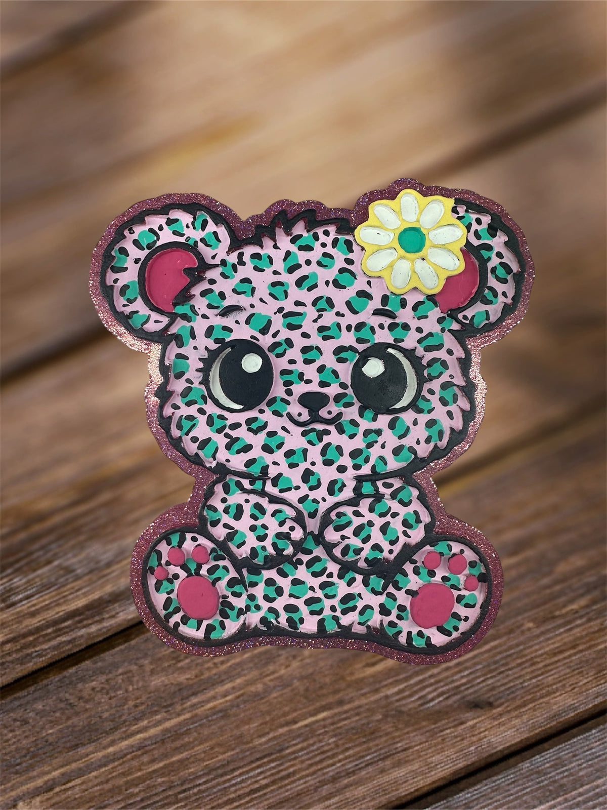 #235 Betty Bear With Flower Freshie Mold Exclusive