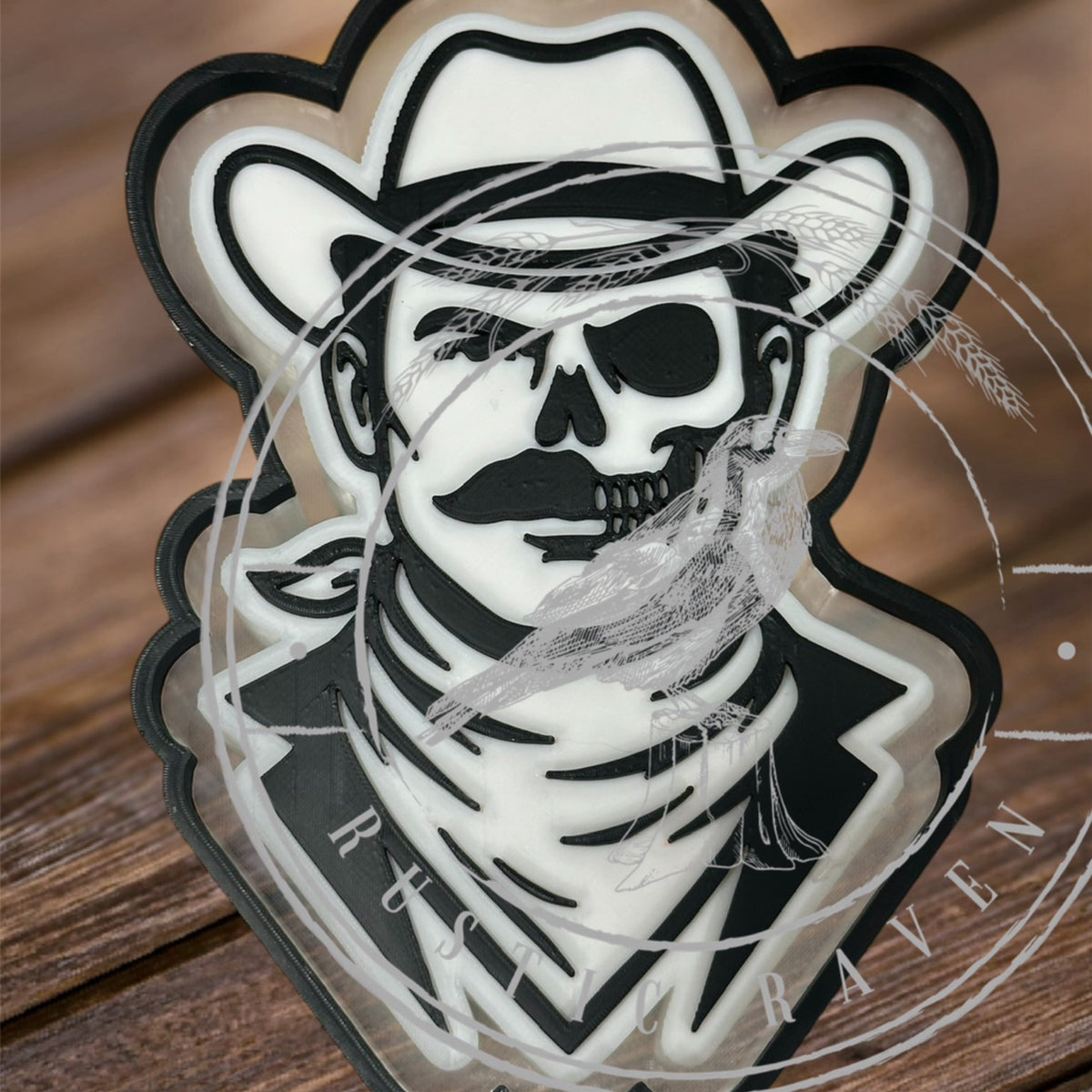 #197 Skelly Skull Western Cowboy “ Wild Bill” Freshie Mold Exclusive