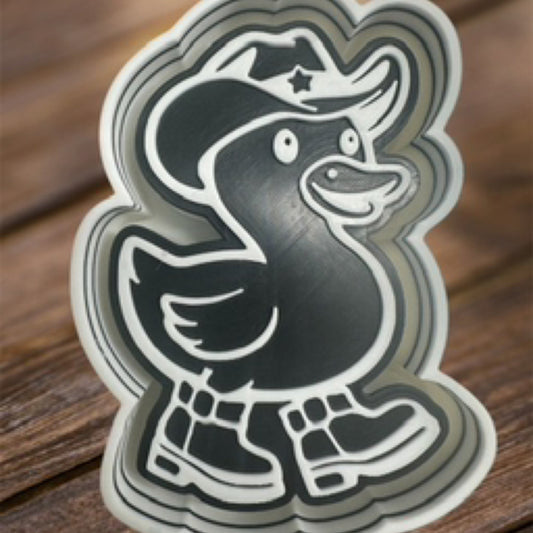 #322 Western Cowboy Duck Freshie Mold Exclusive