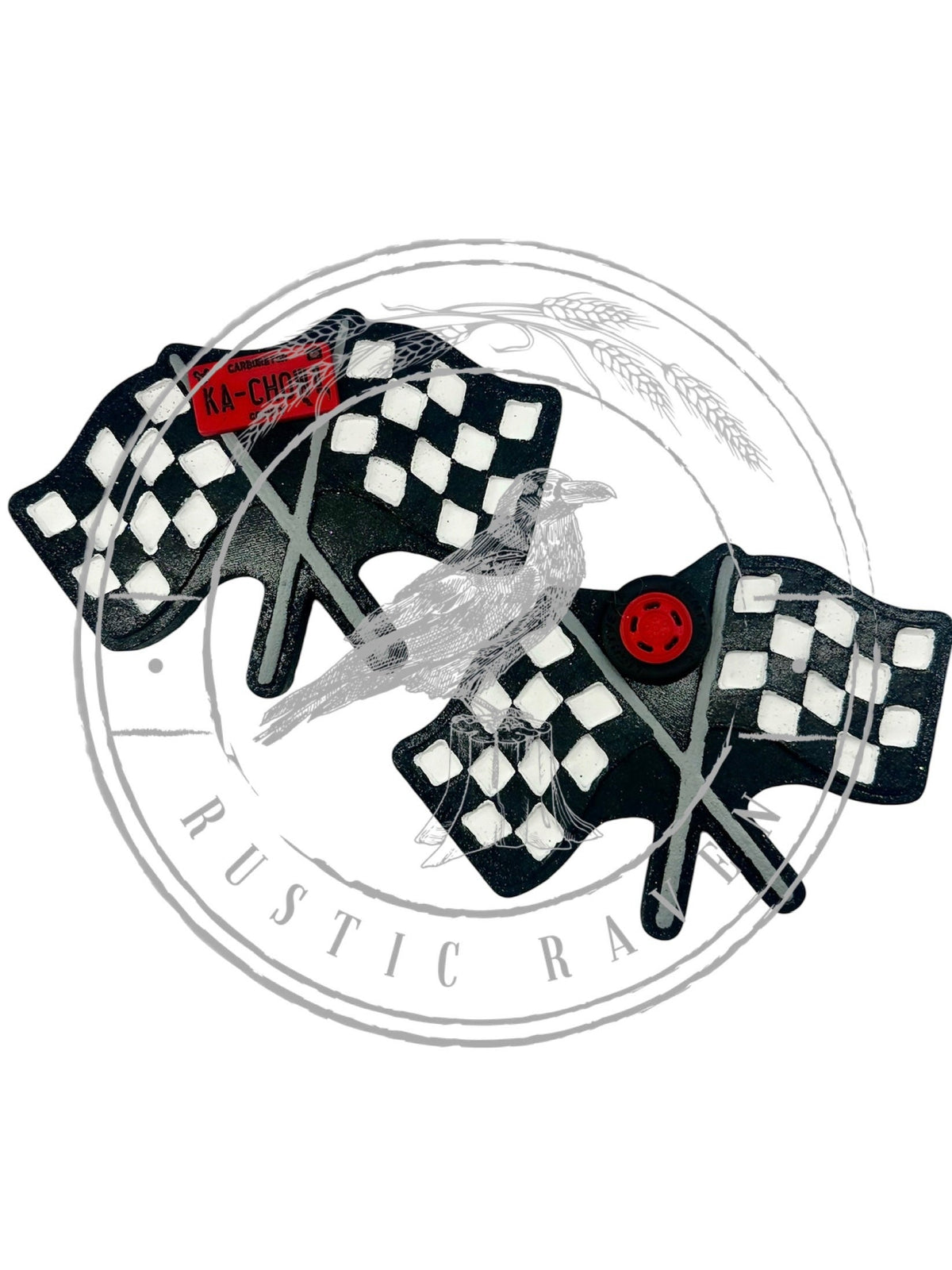 #455 Magical Inspired Race Car Flags Checkered 3" Vents Freshie Mold Exclusive