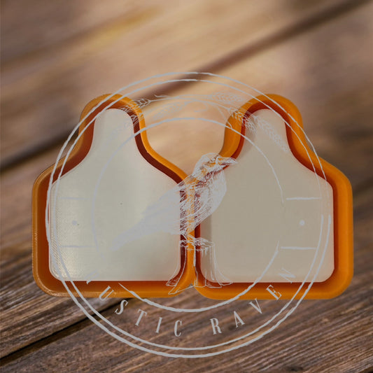 #223 Western Cow Tag 3” Vent Clip Freshie Mold Exclusive Can be used with Leopard & Lace Cardstock