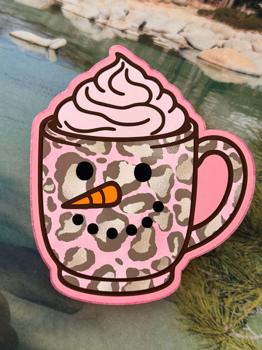 #22 Snowman Cup Freshie Mold Exclusive can be used with Leopard & Lace Cardstock