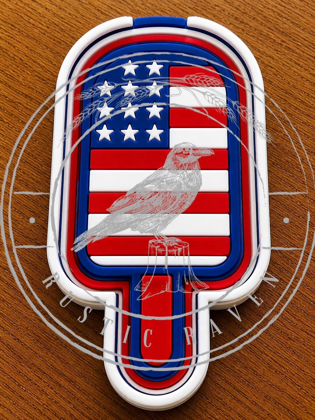 #362 American Flag Patriotic Popsicle Freshie Mold Exclusive Can Be Used With Leopard & Lace Cardstock