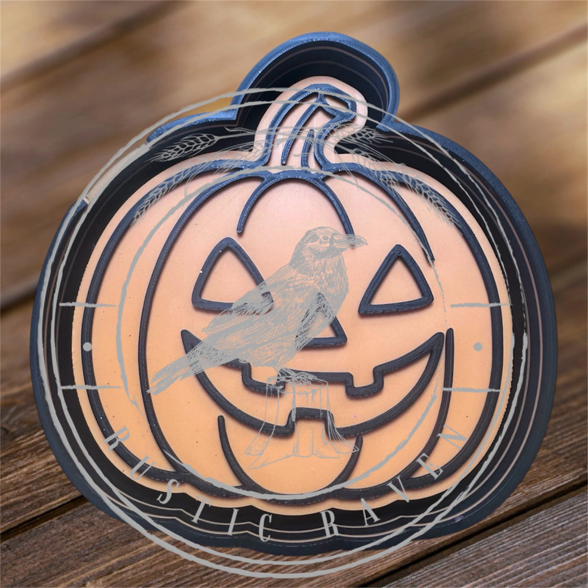 #388 Halloween pumpkin Jack lantern, Freshie Mold exclusive can be used with Leopard & lace card stock