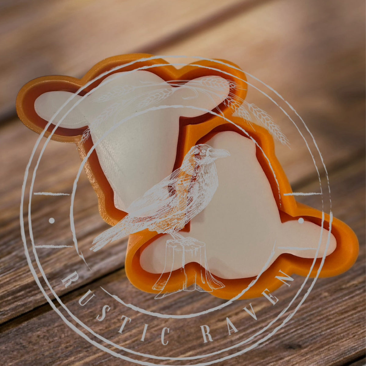 #222 Western Cow Head 2.5” Vent Clip Freshie Mold Exclusive Can be use with Leopard & Lace Cardstock