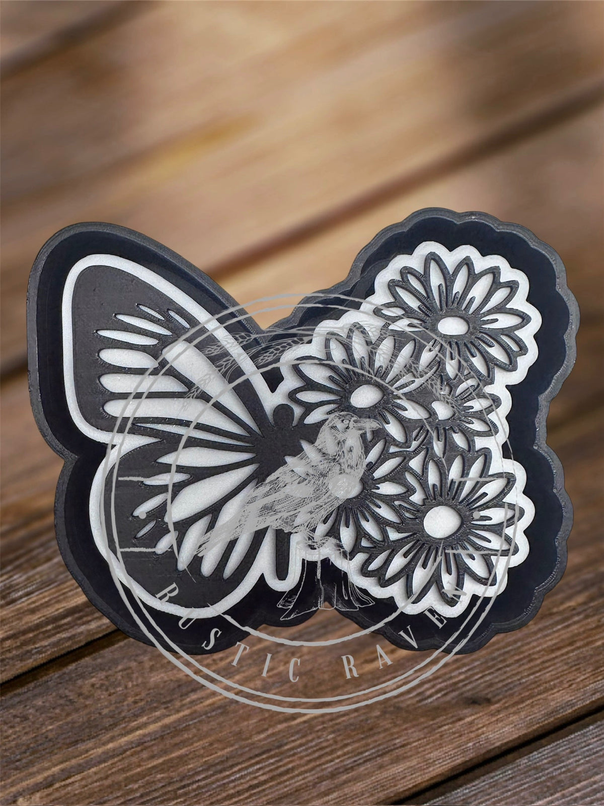 #240 Butterfly Flowers Freshie Mold Exclusive Can Be Used With Leopard & Lace Cardstock