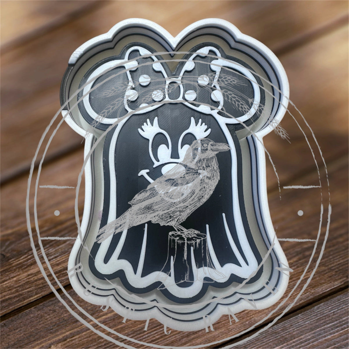 #405 Halloween Mouse Bow Ears Ghost freshie mold exclusive can be used with Leopard & Lace Cardstock