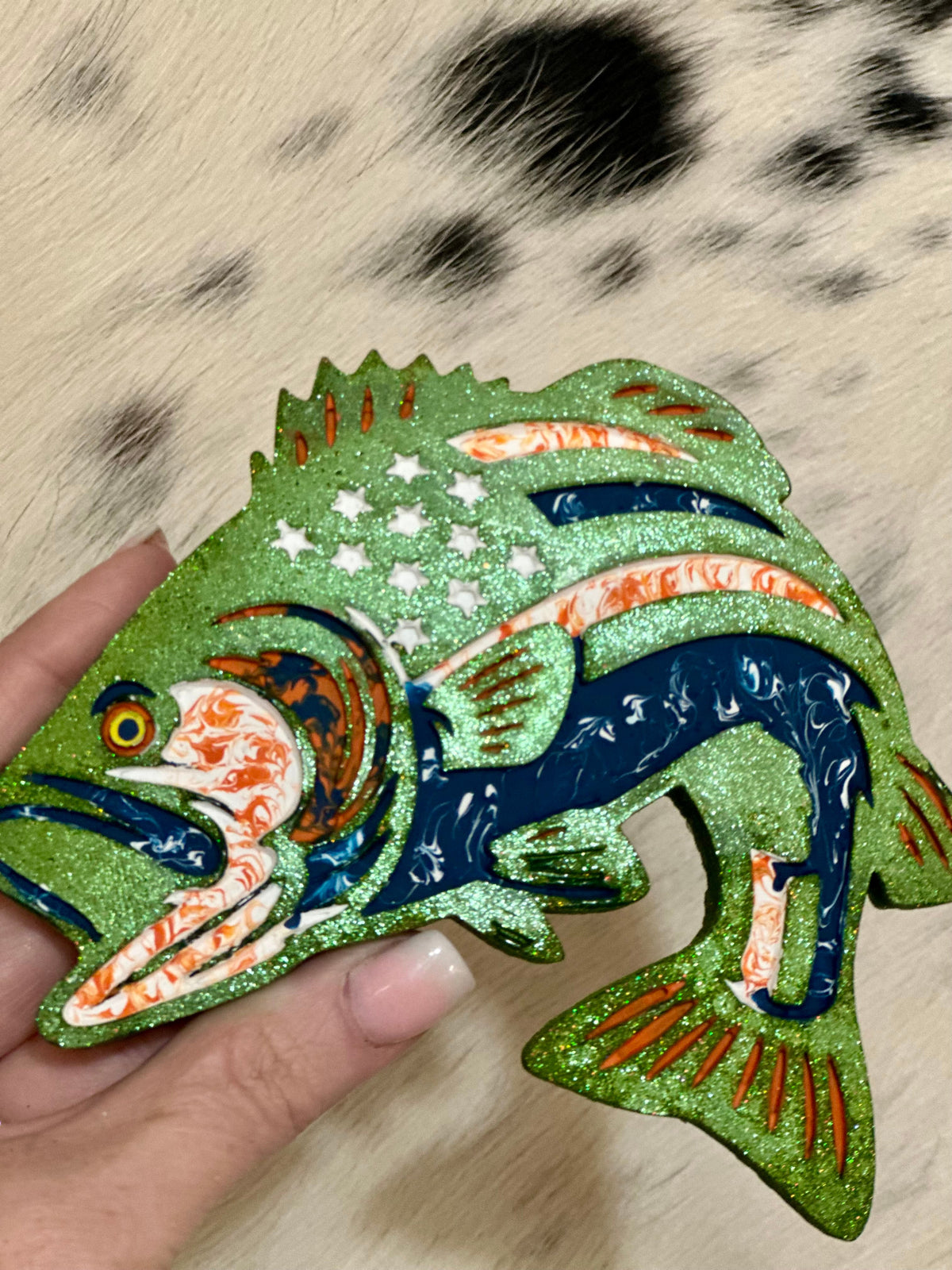 #289 Men Man Flag Fish Bass Freshie Mold Exclusive