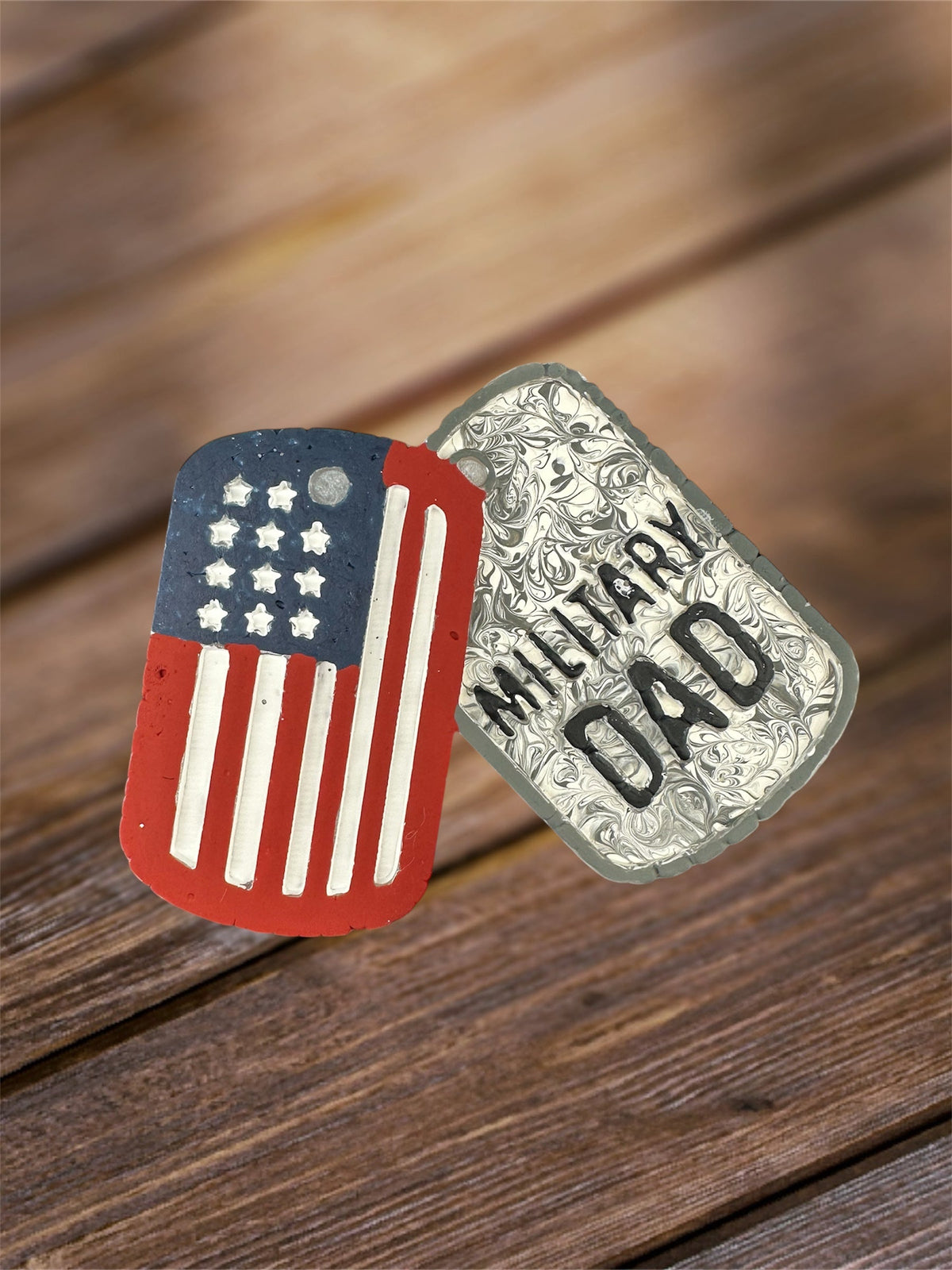 #136 Military Dad Dog Tag Freshie Mold Exclusive