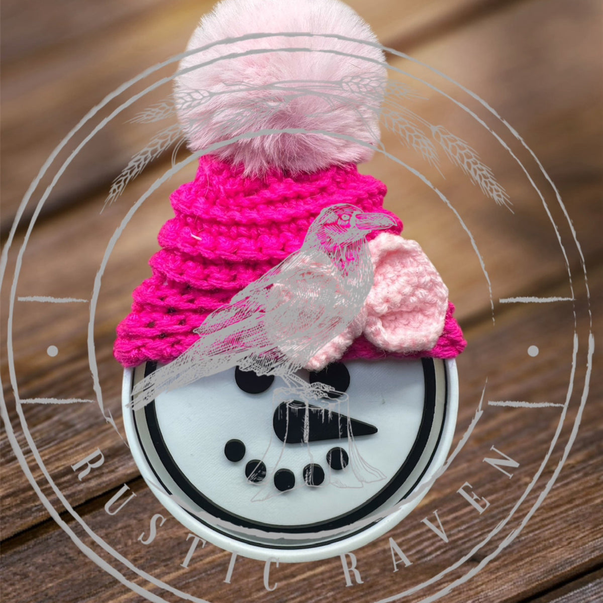 #62 Christmas Snowman 4” Circle Freshie Mold Exclusive Can be used with Beanie