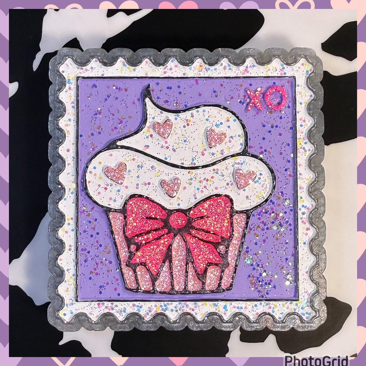 #97 Valentines Heart Cupcake Postage Stamp Freshie Mold Exclusive