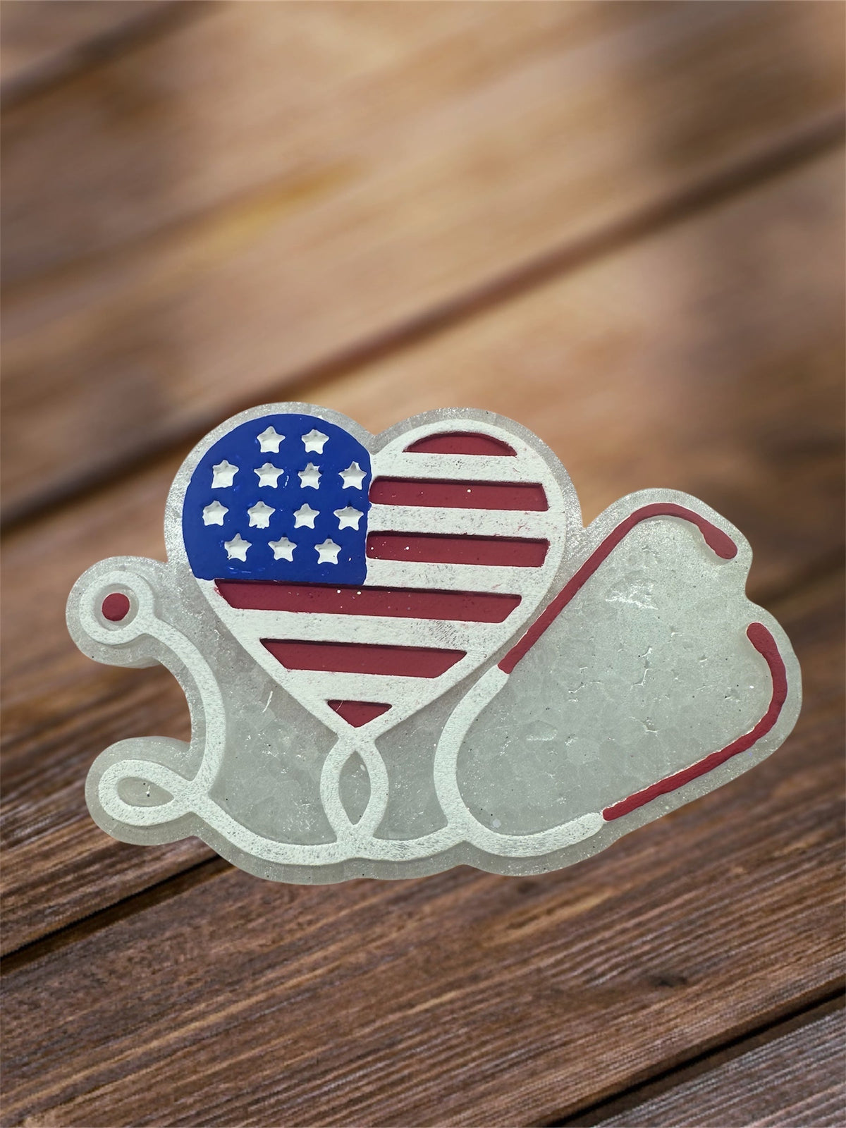 #141 American Flag Stethoscope Doctor Nurse Freshie Mold Exclusive