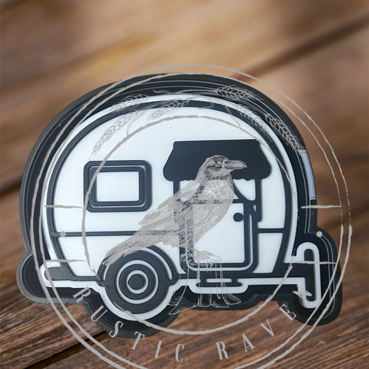 #266 Camp Trailer Camping Summer freshie mold exclusive can be used with Leopard & Lace Cardstock