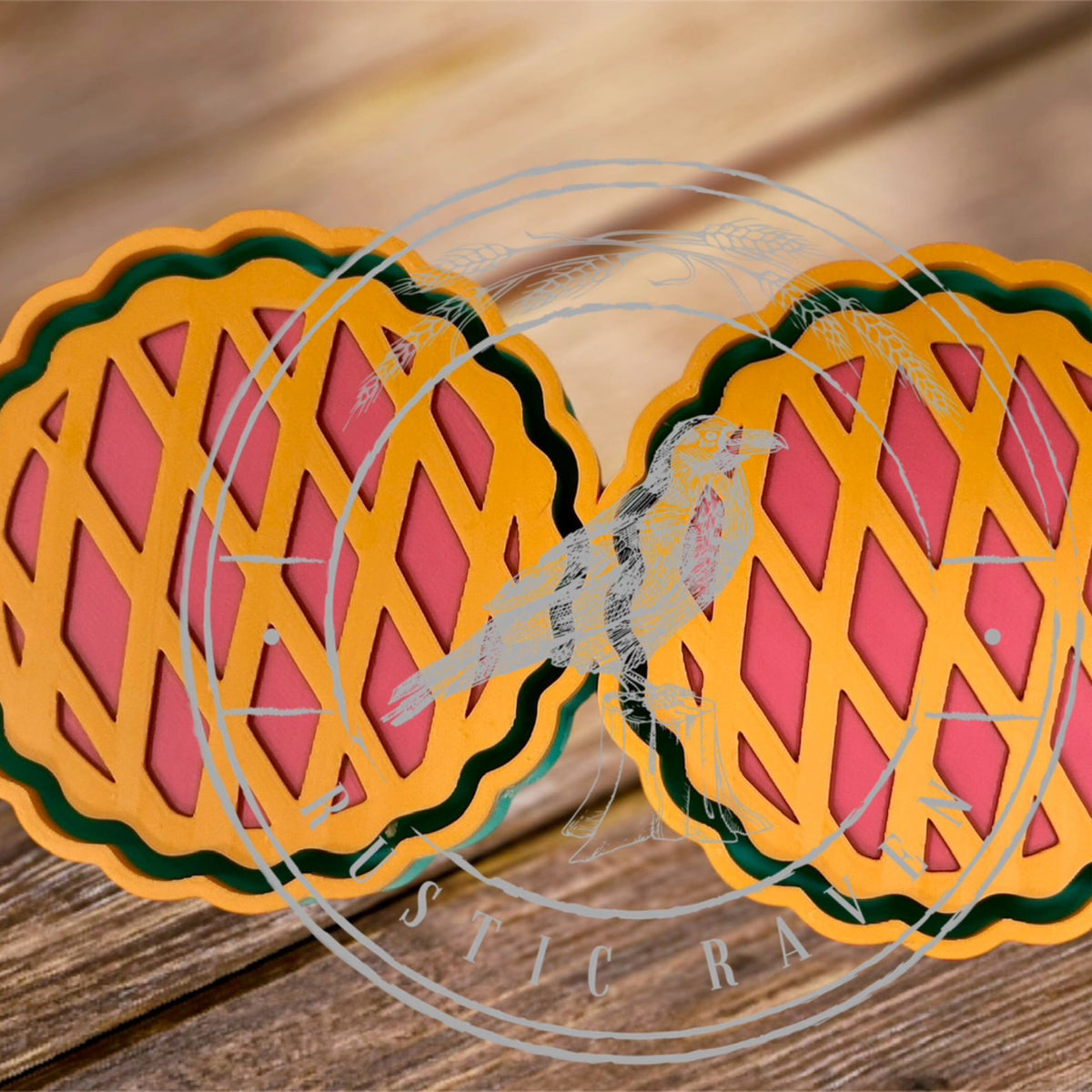 #86 Fall Thanksgiving Pies Lattice Vent Clips 3” Freshie Mold Exclusive