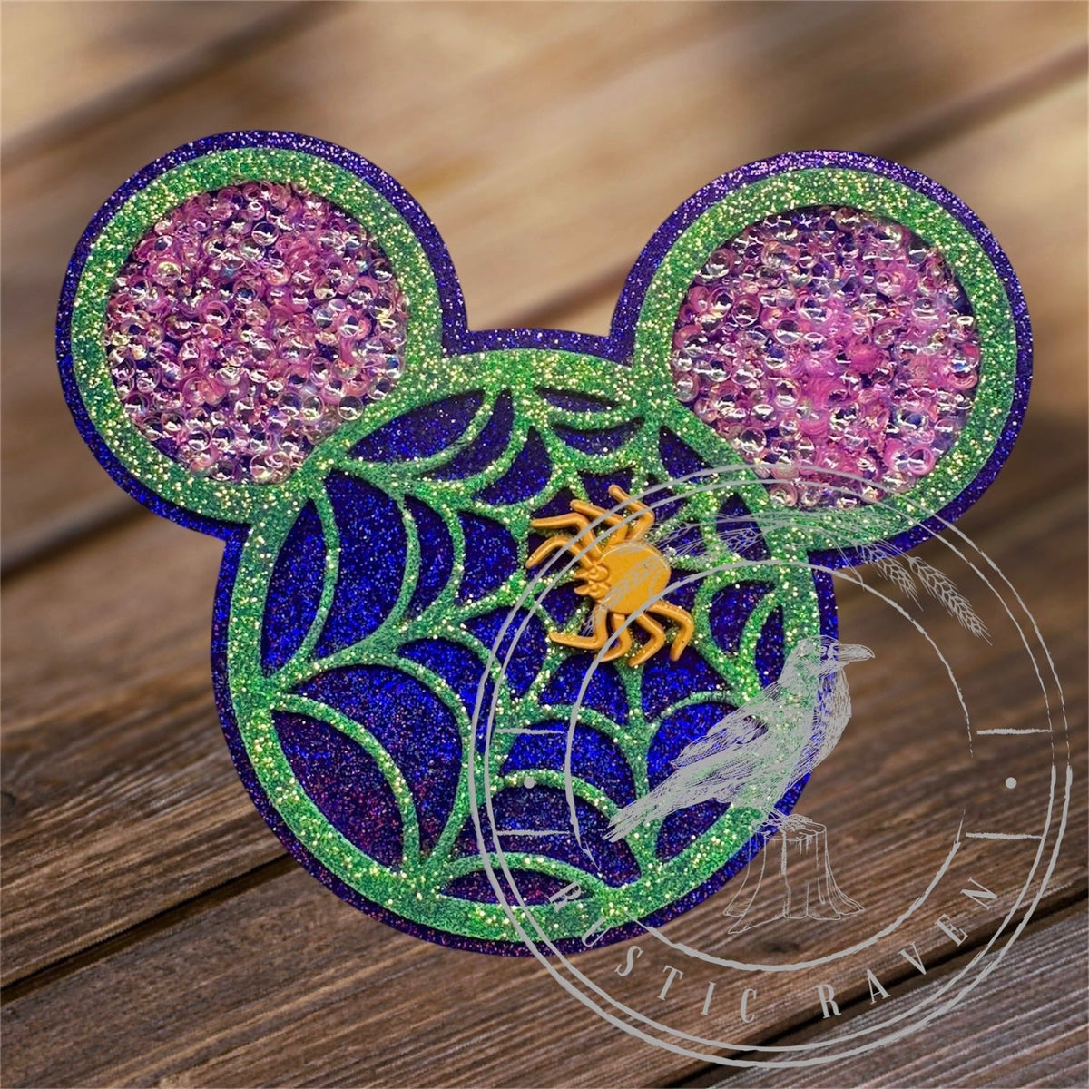 #407 Halloween Mouse Head Ears Cobweb web freshie mold exclusive can be used with Leopard & Lace Cardstock