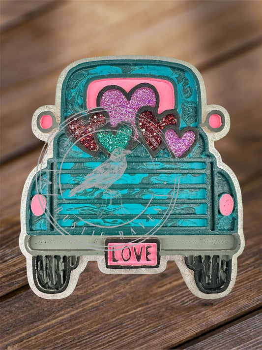 #123 Valentines Heart Truck Freshie Mold Exclusive