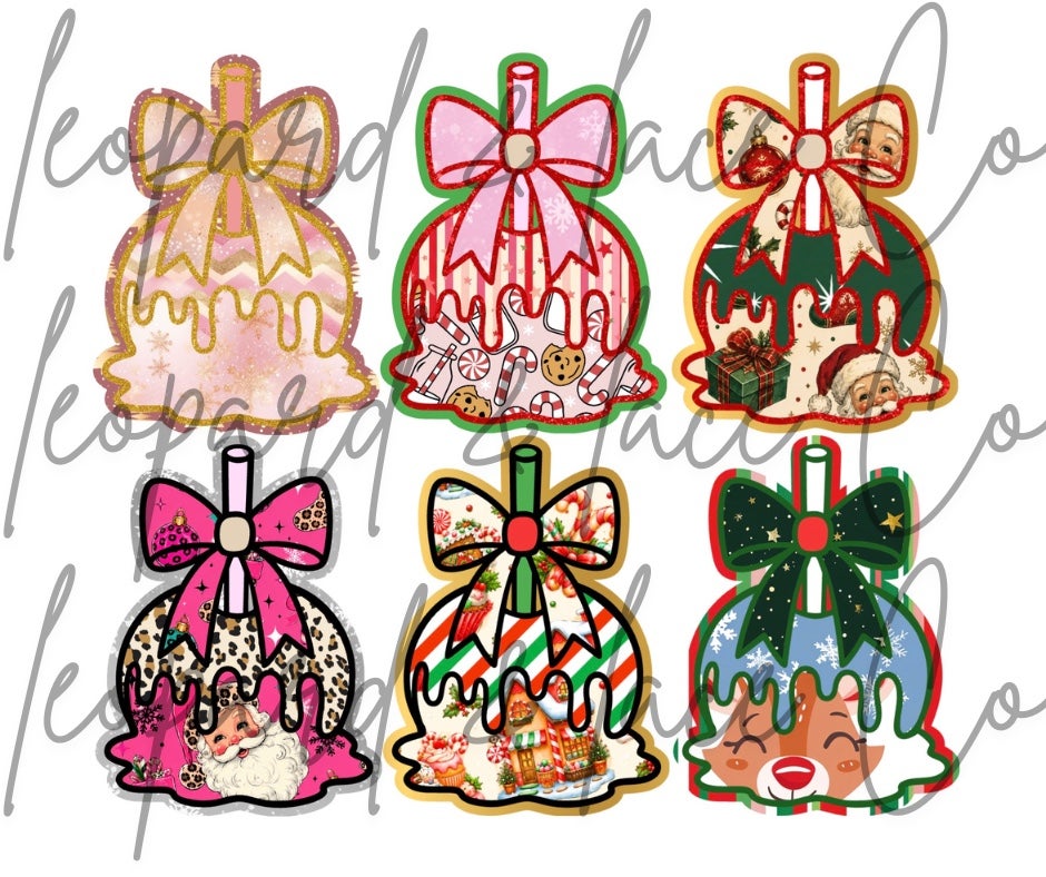 #500 Candy Apple Bow Christmas Thanksgiving Fall Freshie Mold Exclusive Can be used with Leopard & Lace Cardstock