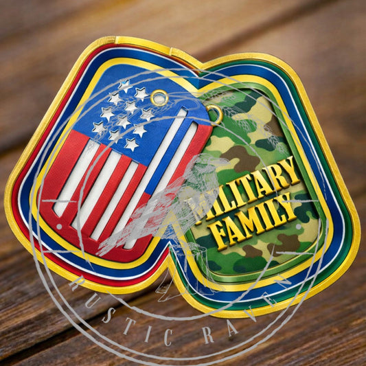 #137 Military Family Dog Tag Freshie Mold Exclusive