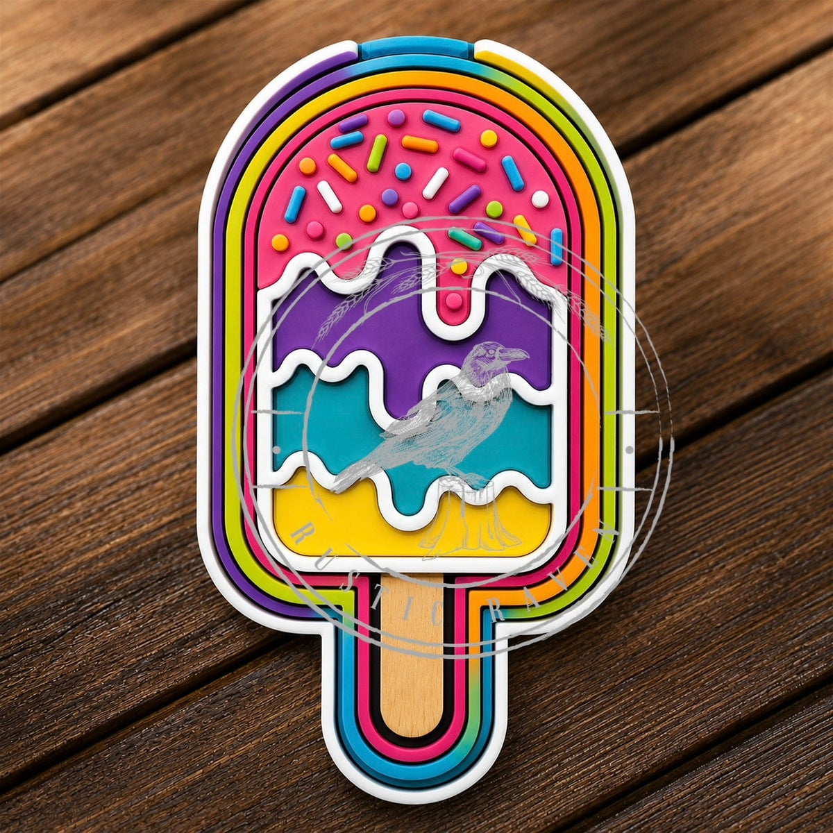 #94 Popsicle Icecream Summer Freshie Mold Exclusive can be used with Leopard & Lace Cardstock