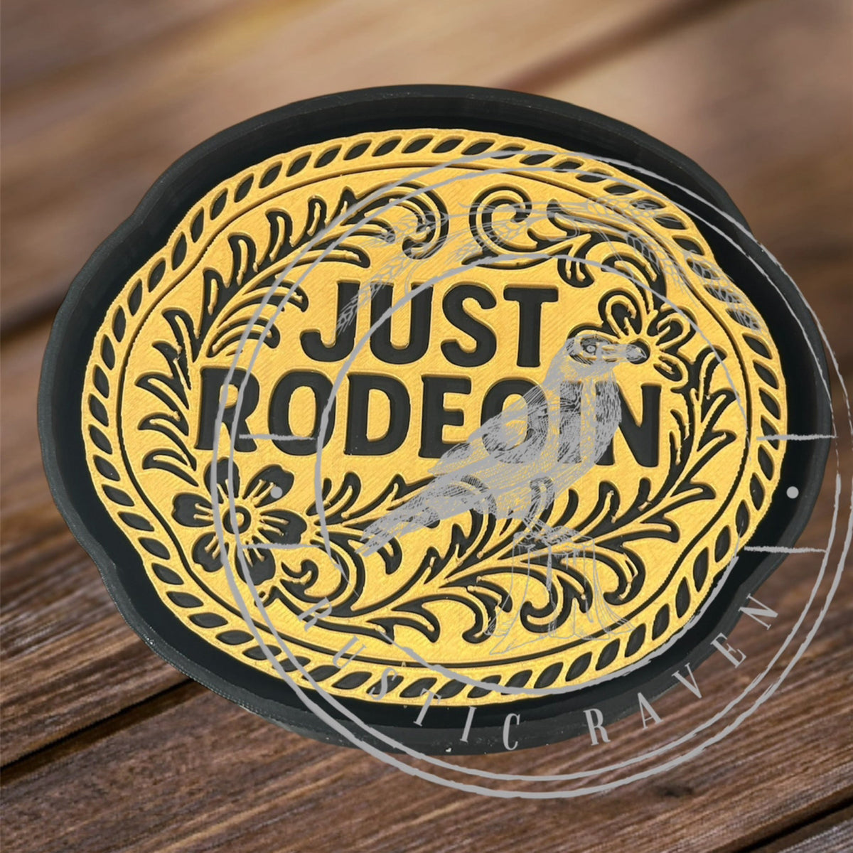 #174 Rodeo Western Belt Buckle Freshie Mold Exclusive