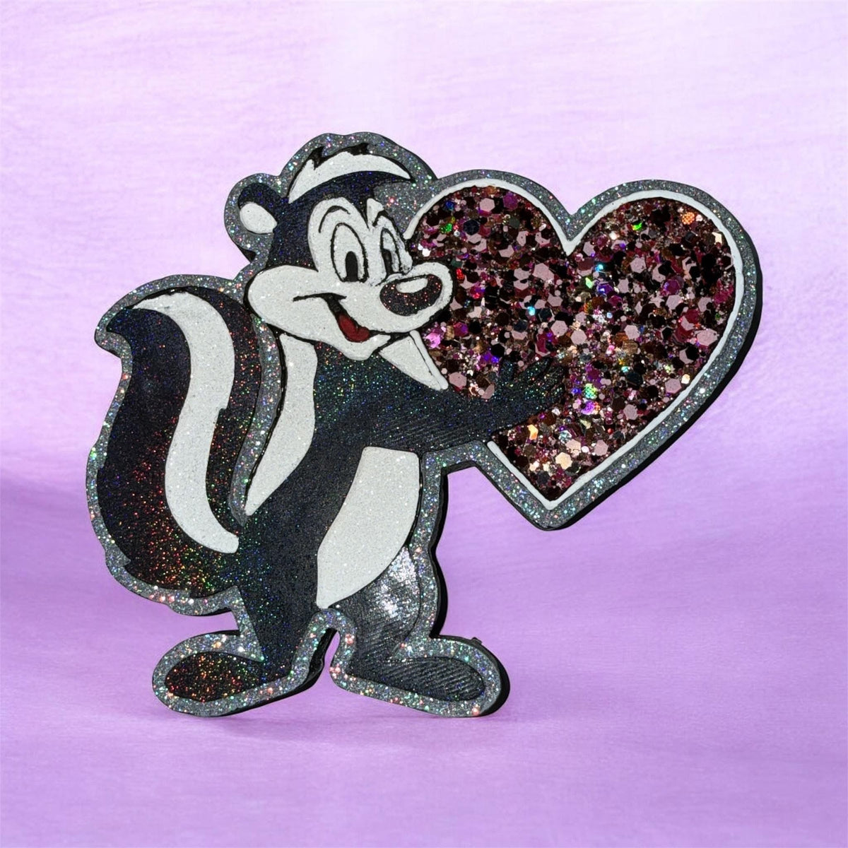 #127 Valentines Skunk Heart Freshie Mold Exclusive