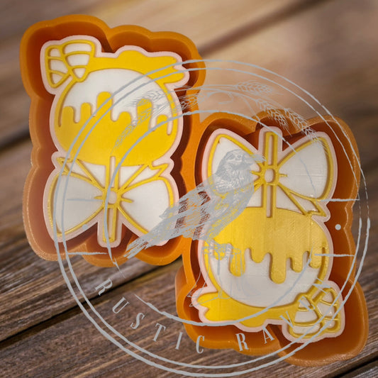 #15 Halloween Fall Candy Apple Vent Clip 3" Freshie Mold Exclusive