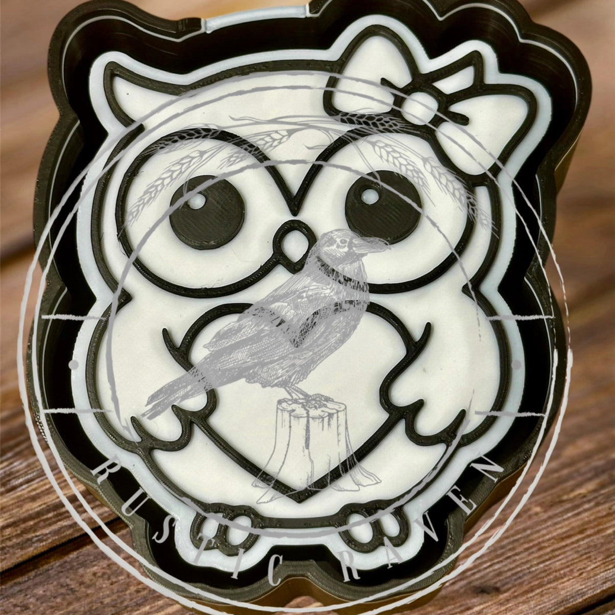#122 Valentines Heart Owl Freshie Mold Exclusive